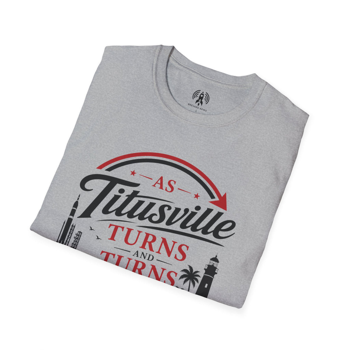 Titusville Turns T‑Shirt — 'As Titusville Turns' Vintage City Logo