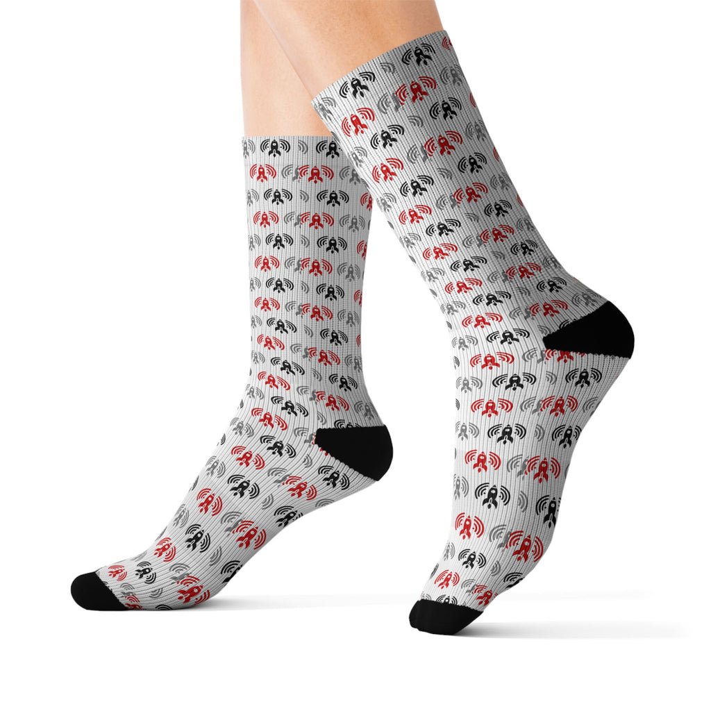 Rocket Crew Socks - Brick Pattern Sublimation Socks
