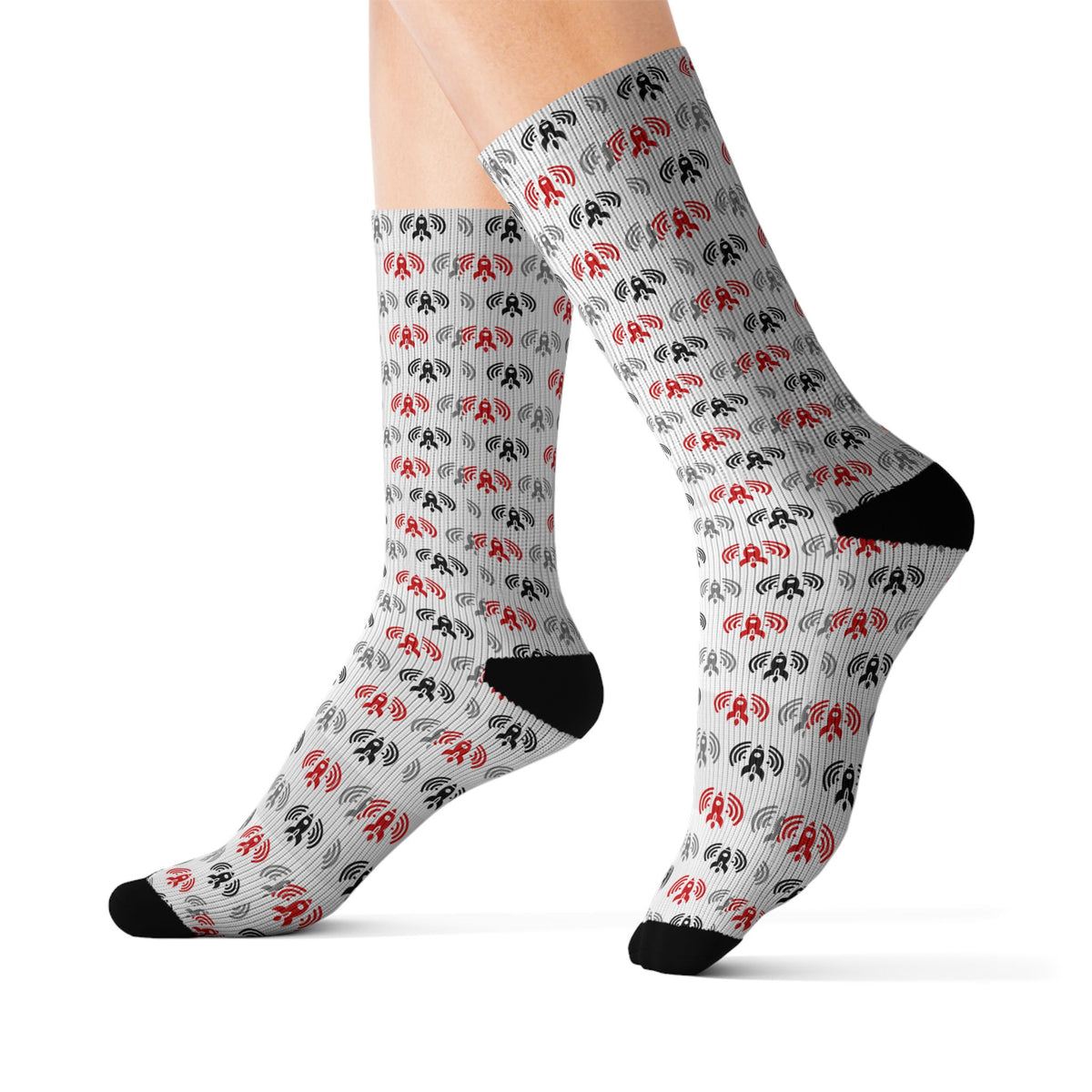 Rocket Crew Socks - Brick Pattern Sublimation Socks