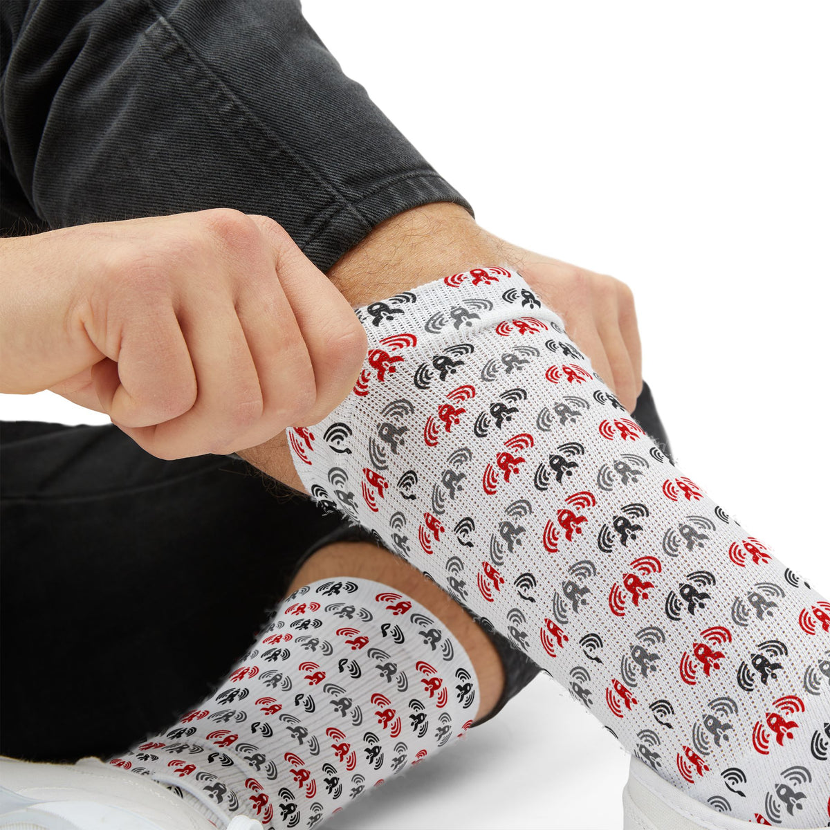 Rocket Crew Socks - Brick Pattern Sublimation Socks