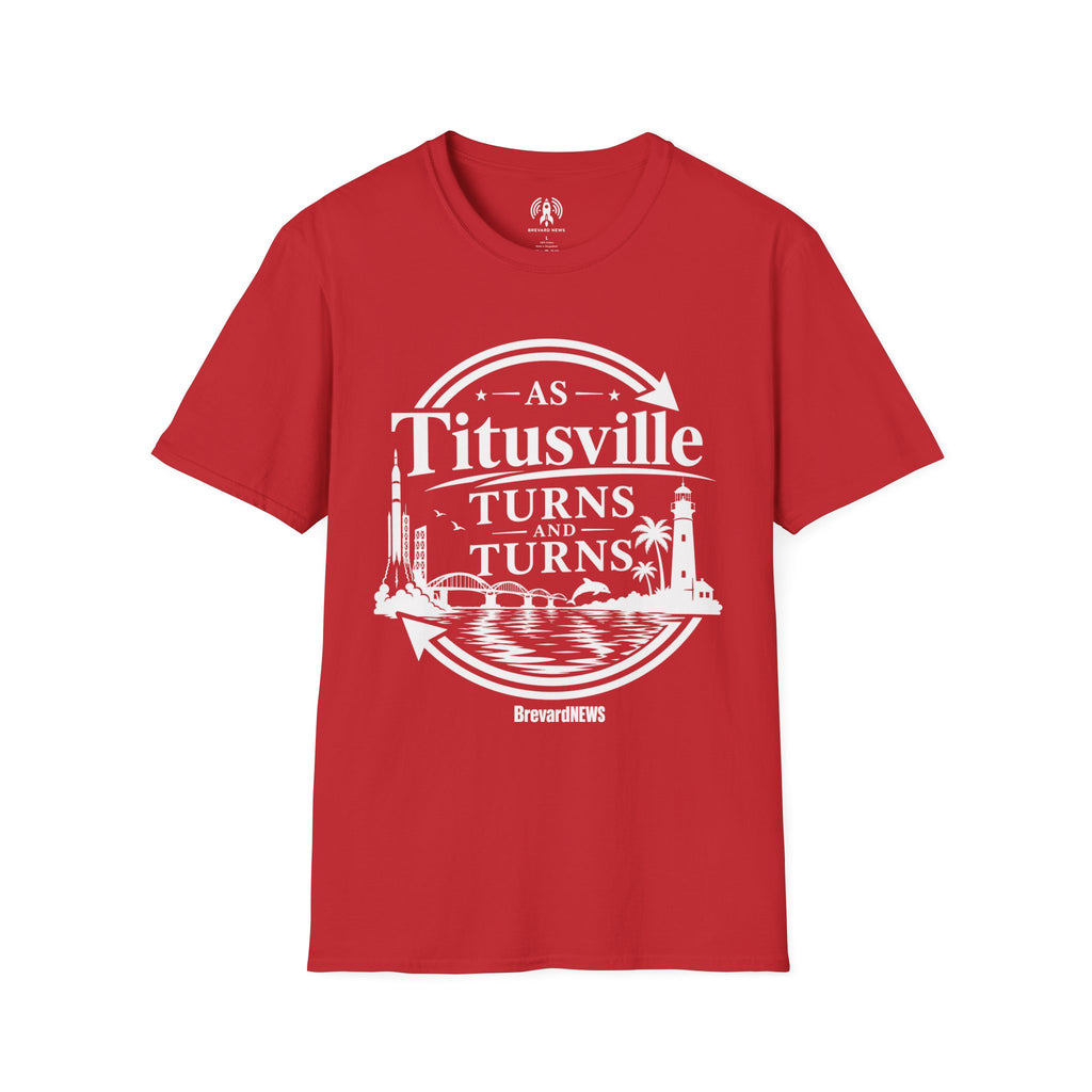 Titusville Turns T‑Shirt — 'As Titusville Turns' Vintage City Logo